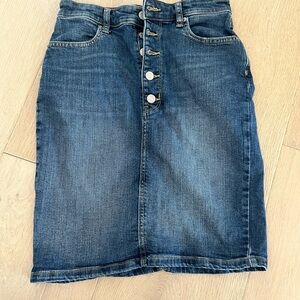 Banana Republic Blue Denim Midi Skirt